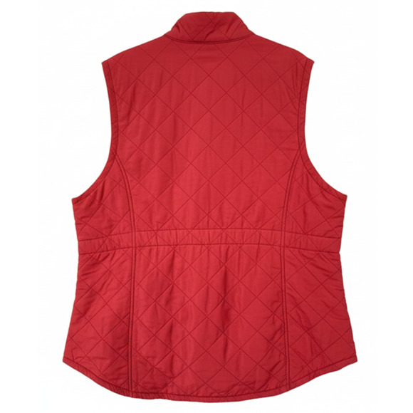 Women's Riding Vest Quilted Bit & Bridle Brick Red 1X Equestrian Wear - Picture 2 of 6